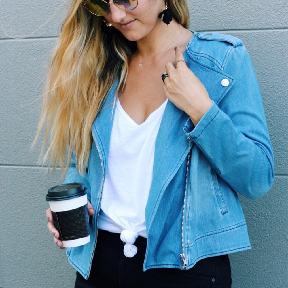 Denim motto jacket